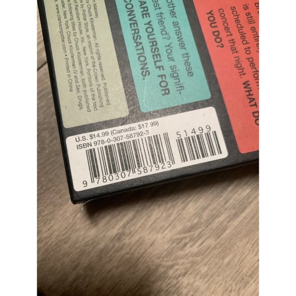 Chuck Klosterman HYPERtheticals 50 Questions for Insane Conversations Card Game - Picture 3 of 6